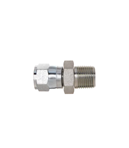 Adaptador Gates 8FJX-8MP de acero hembra JIC 37°, giratoria 1/2 pulg. macho rosca NPTF 1/2 pulg.