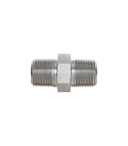 Adaptador Gates 8MP-8MP de acero macho rosca 1/2 pulg. NPTF a macho rosca 1/2 pulg. NPTF, Paquete de 2 piezas